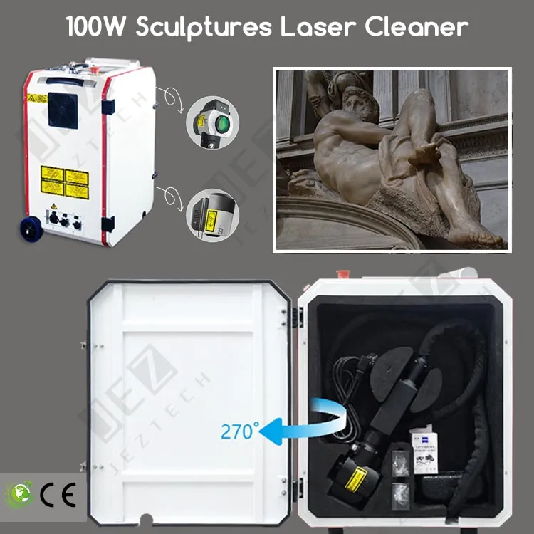 הצייר הנייד עם מכונת הניקוי בלייזר 100W